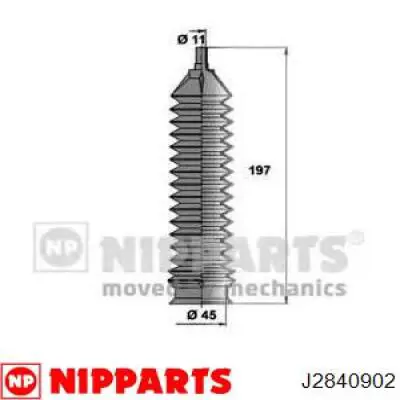 Пильник рульової тяги Nipparts J2840902 ціна, від 5.95 USD