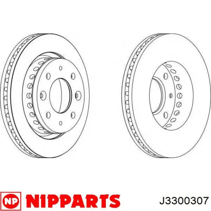 Диск переднього гальма Nipparts J3300307 ціна, від 27.95 USD