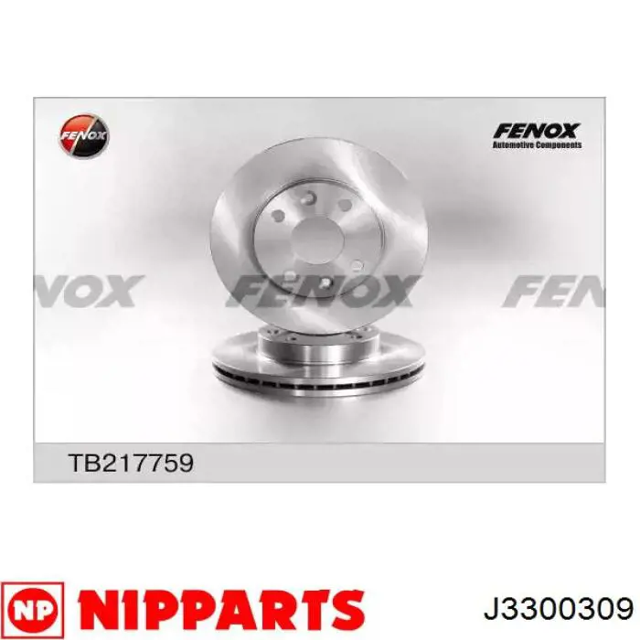 Гальмівні диски передні J3300309 Nipparts