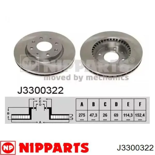 Купити J3300322 Nipparts Ротор гальмівний
