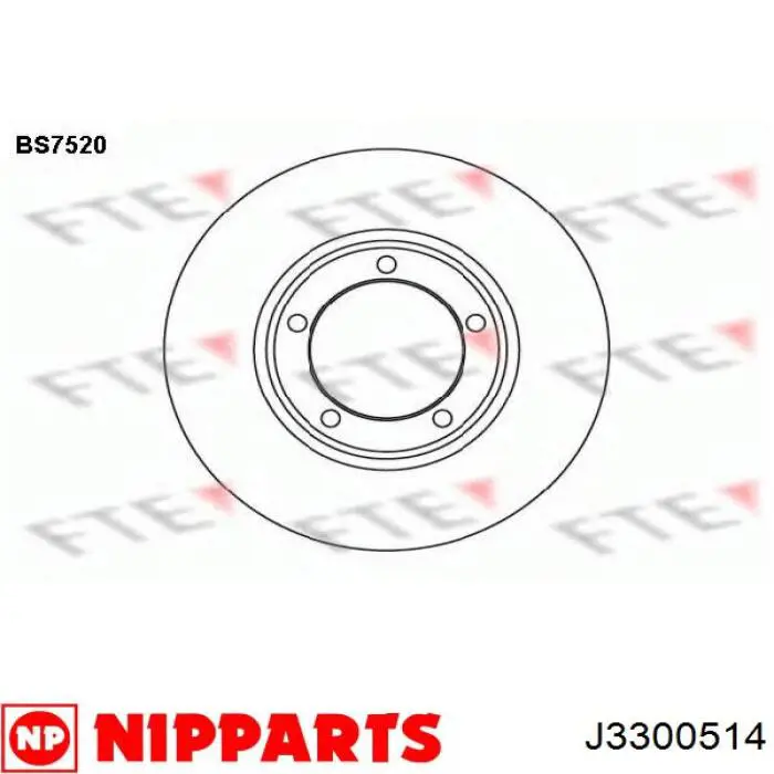 J3300514 Nipparts Гальмо дискове переднє