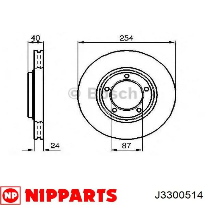 Купити J3300514 Nipparts Ротор гальмівний