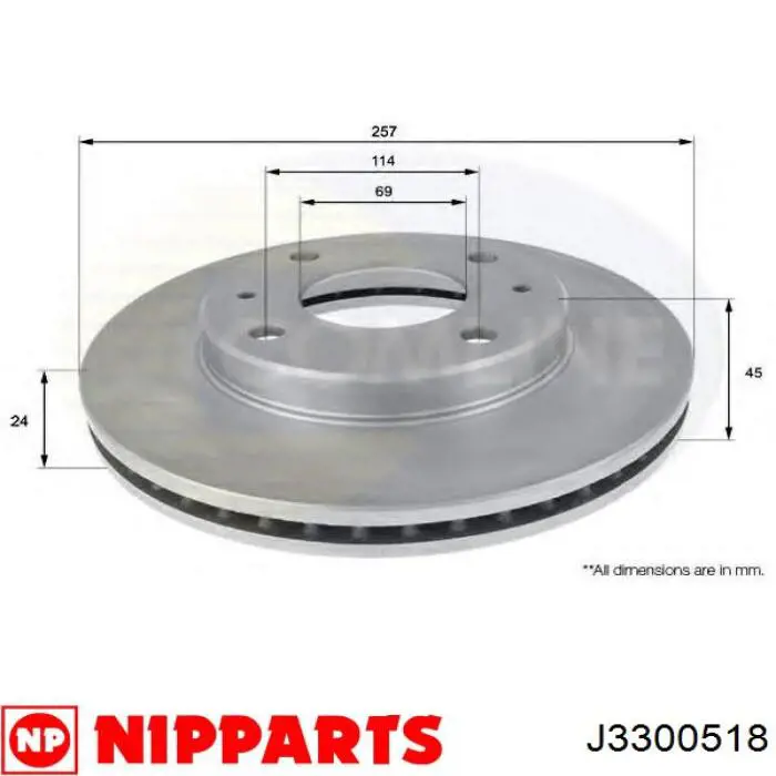 Купити J3300518 Nipparts Ротор гальмівний