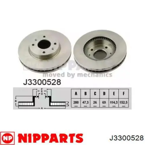 Купити J3300528 Nipparts Ротор гальмівний