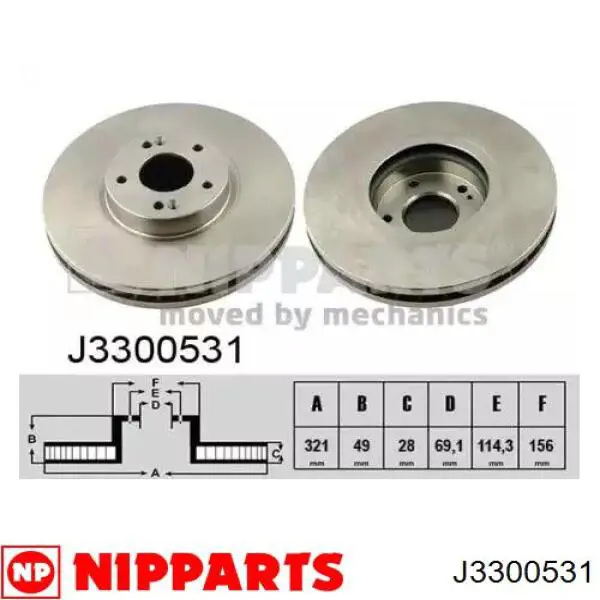 Купити J3300531 Nipparts Ротор гальмівний