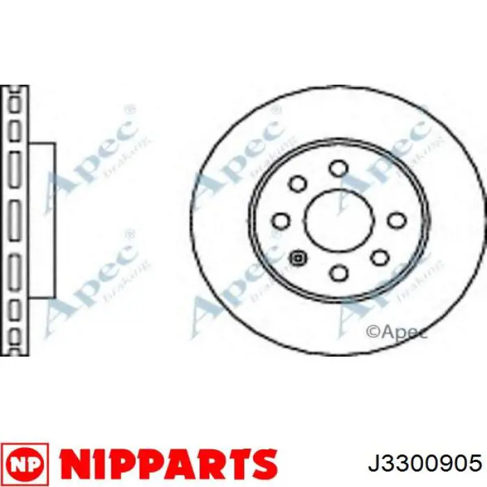 Диск переднього гальма Nipparts J3300905 ціна, від 30.06 USD