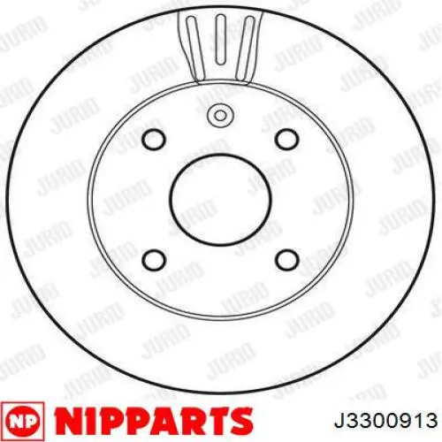 J3300913 Nipparts диск гальмівний передній