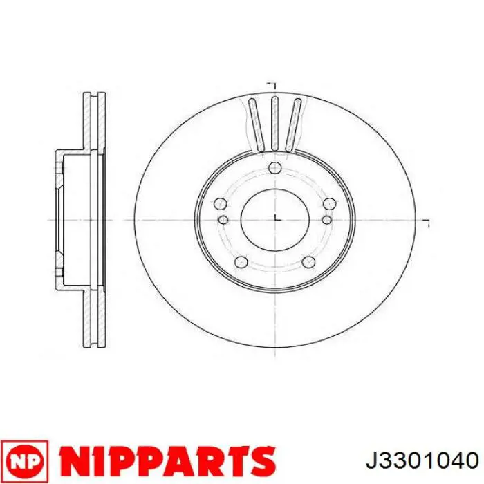 Диск переднього гальма Nipparts J3301040 ціна, від 34.39 USD