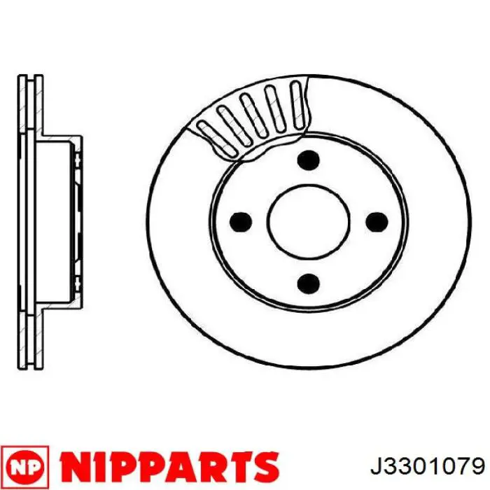 Гальмівні диски передні J3301079 Nipparts