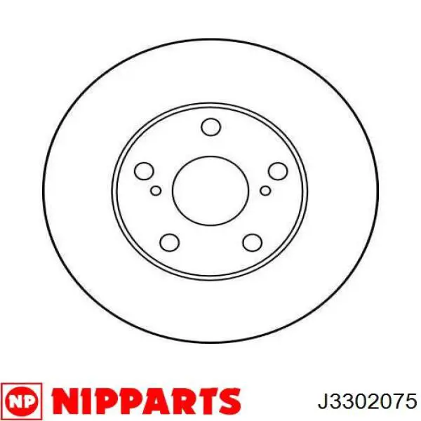 J3302075 Nipparts Гальмо дискове переднє