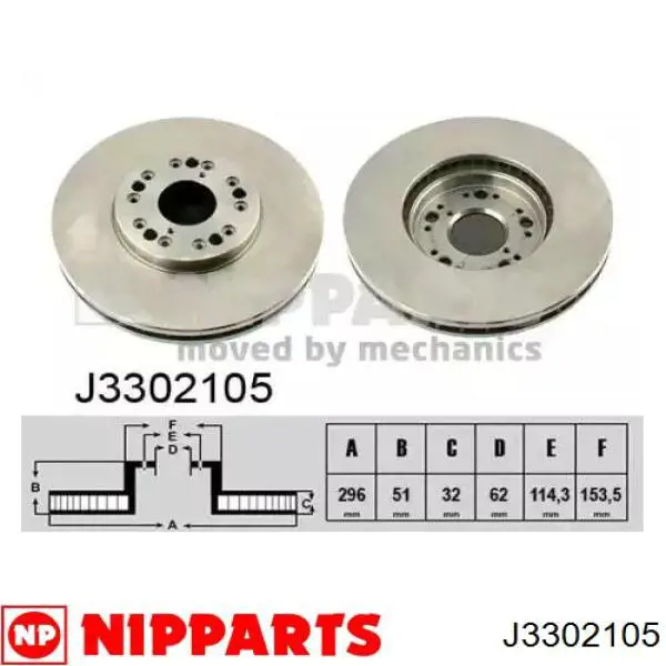 Купити J3302105 Nipparts Ротор гальмівний
