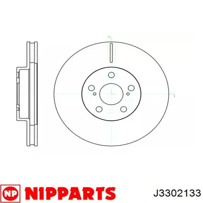 J3302133 Nipparts диск гальмівний передній