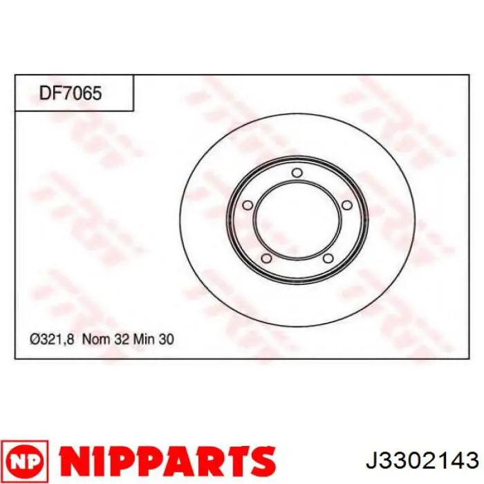 Купити J3302143 Nipparts Ротор гальмівний