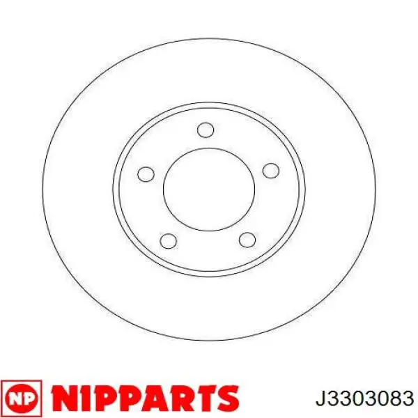 Диск гальмівний передній Nipparts J3303083