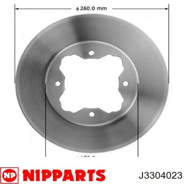 Диск гальмівний передній Nipparts J3304023