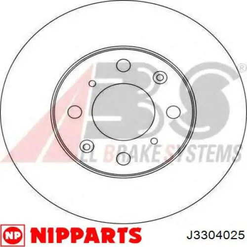 J3304025 Nipparts диск гальмівний передній