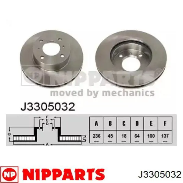 Купити J3305032 Nipparts Ротор гальмівний