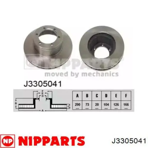 Купити J3305041 Nipparts Ротор гальмівний