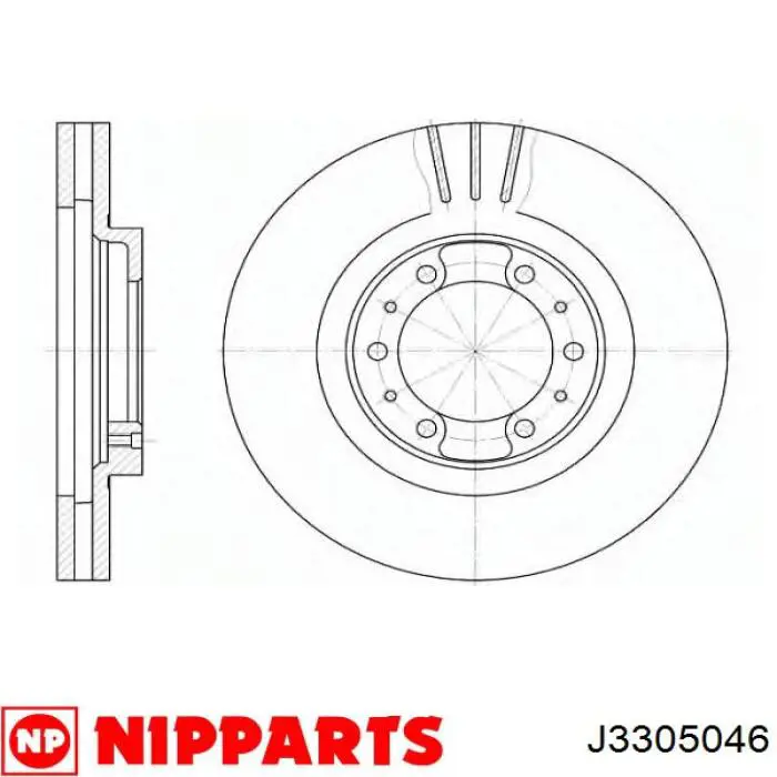 Диск переднього гальма Japan Cars C35047 ціна, від 42.47 USD