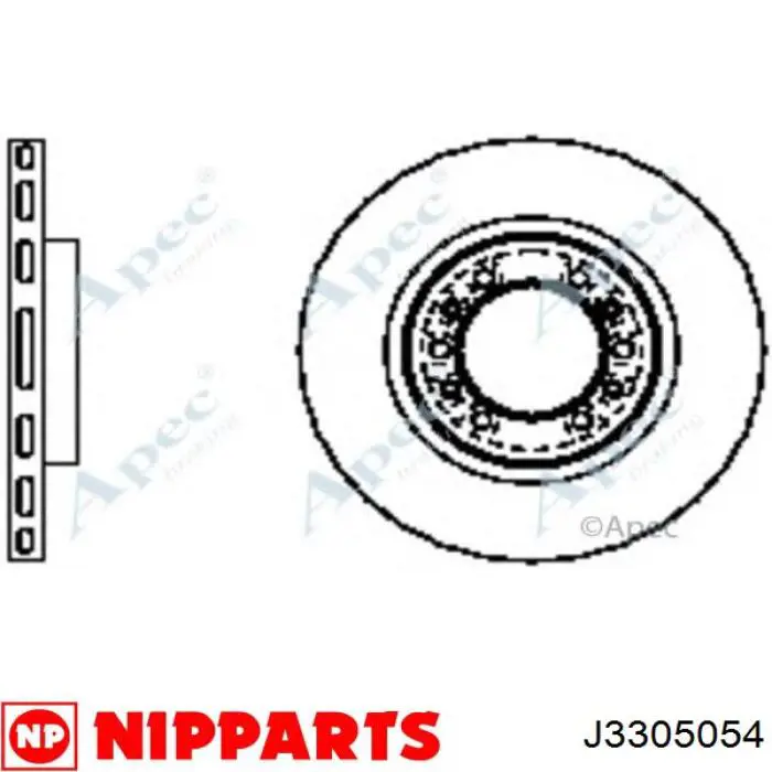 Диск гальмівний передній Nipparts J3305054