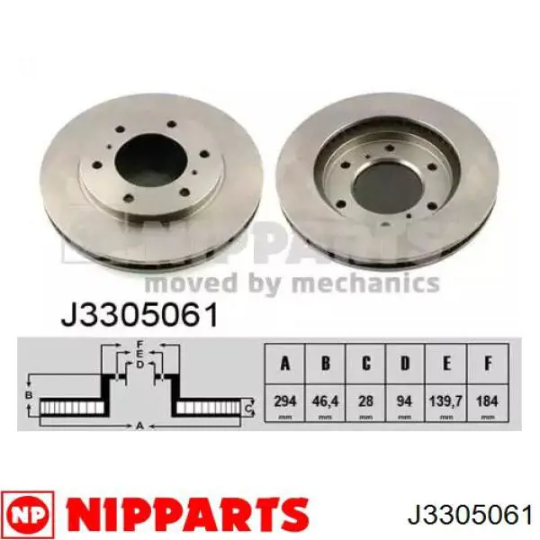 Купити J3305061 Nipparts Ротор гальмівний