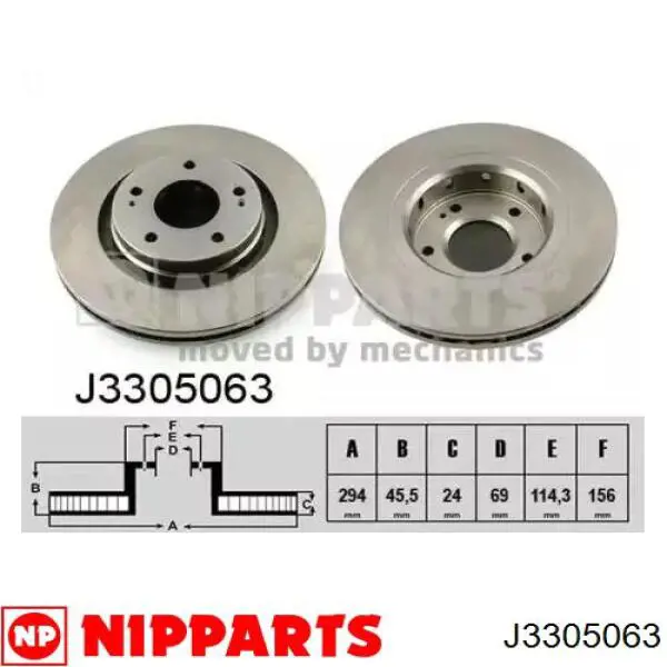 Купити J3305063 Nipparts Ротор гальмівний