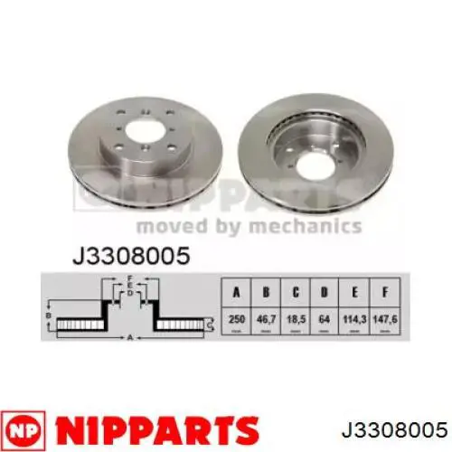 Купити J3308005 Nipparts Ротор гальмівний