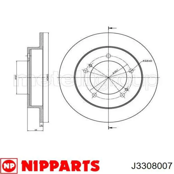 Гальмівні диски передні J3308007 Nipparts