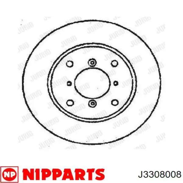 Диск переднього гальма Nipparts J3308008 ціна, від 24.29 USD