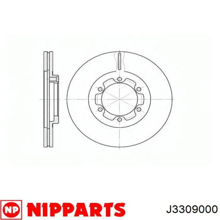 Диск переднього гальма Nipparts J3309000 ціна, від 24.75 USD