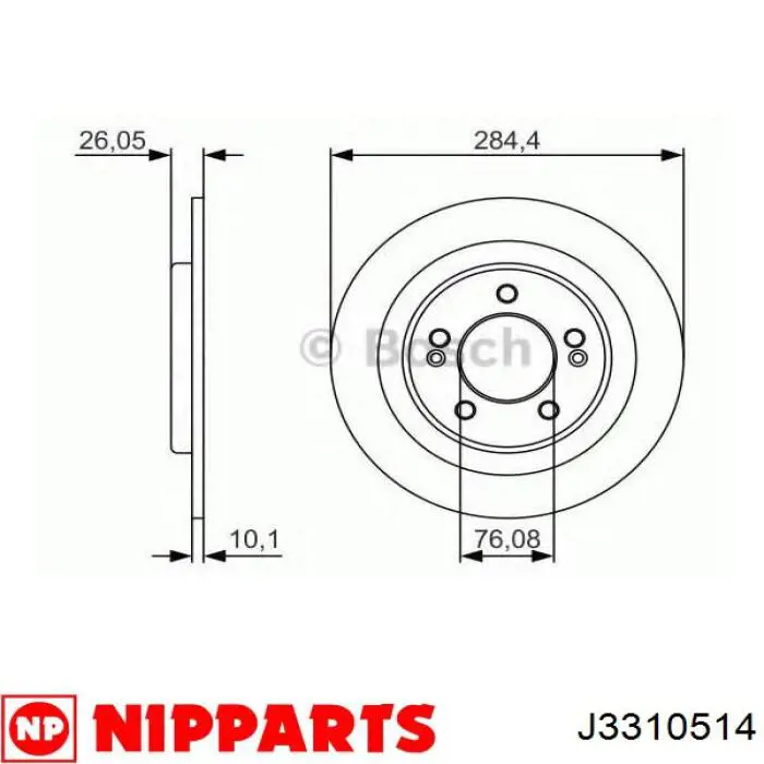 Гальмівні диски J3310514 Nipparts