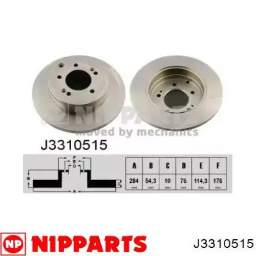 Гальмівні диски J3310515 Nipparts