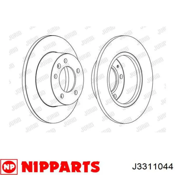 Купити J3311044 Nipparts Диск заднього гальма