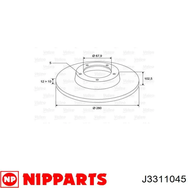 J3311045 Nipparts Дискові гальма