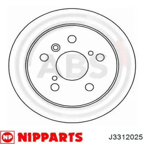 Купити J3312025 Nipparts Диск заднього гальма