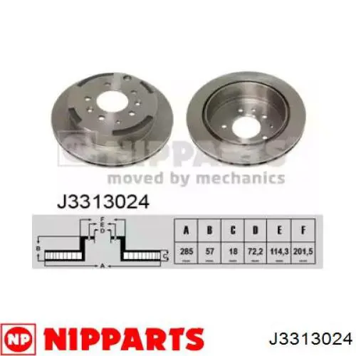 Задні дискові гальма Nipparts J3313024 ціна, від 30.39 USD