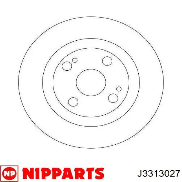 Купити J3313027 Nipparts Диск заднього гальма