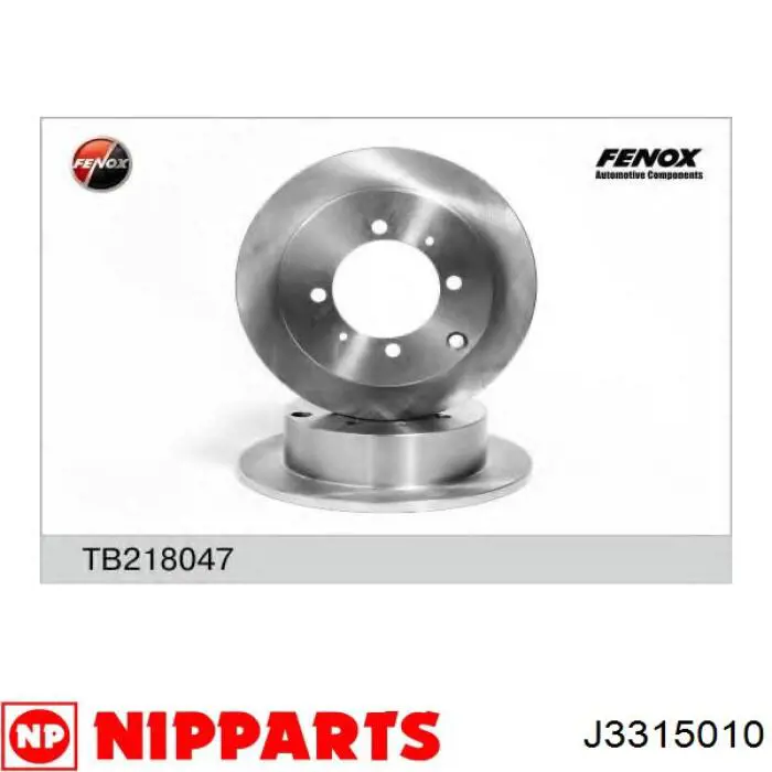 Гальмівні диски J3315010 Nipparts