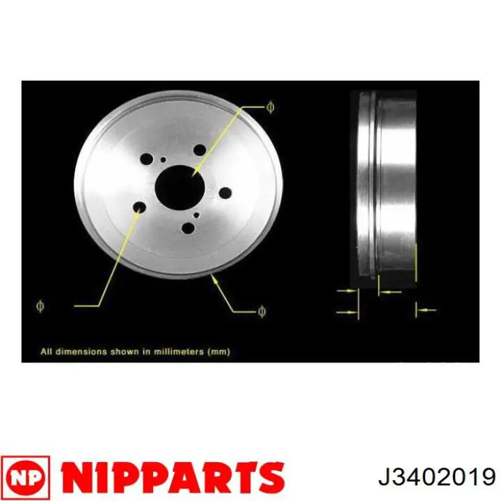 Купити J3402019 Nipparts Барабан гальмівний задній