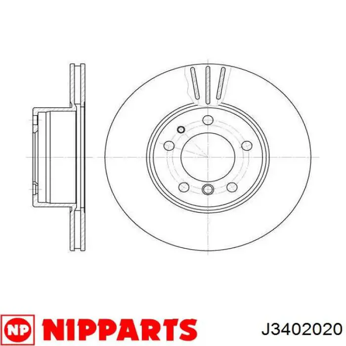 Купити J3402020 Nipparts Барабан гальмівний задній