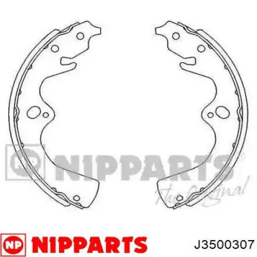 Купити J3500307 Nipparts Колодки гальмові задні, барабанні