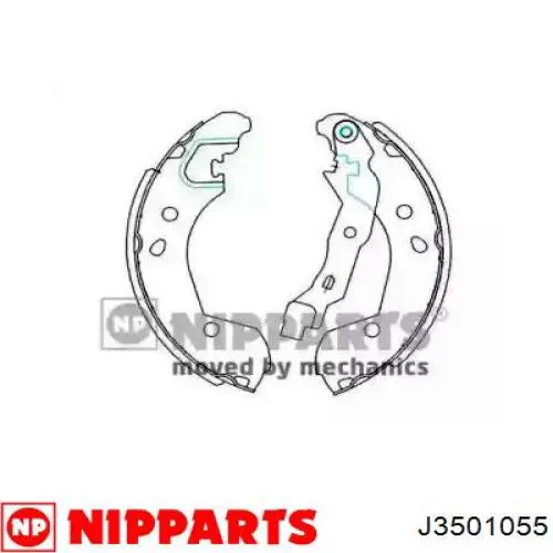 Колодки гальмові задні, барабанні J3501055 Nipparts