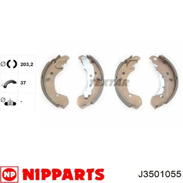 Колодки гальмові задні, барабанні Nipparts J3501055 ціна, від 21.54 USD