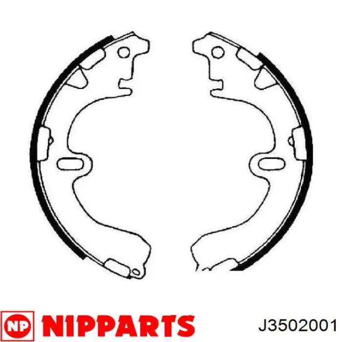 Гальма робочі задні ножні і гальмівні барабани Nipparts J3502001