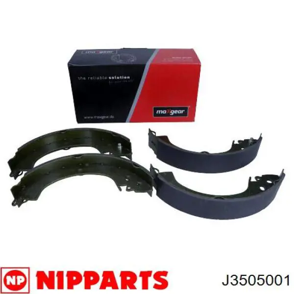 J3505001 Nipparts Колодки гальмівні задні, барабанні