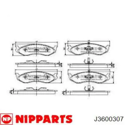 Гальмівні колодки Nipparts J3600307 ціна, від 20.41 USD