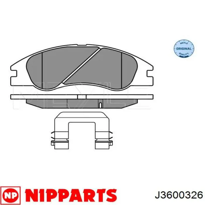 Колодки гальмівні передні, дискові J3600326 Nipparts