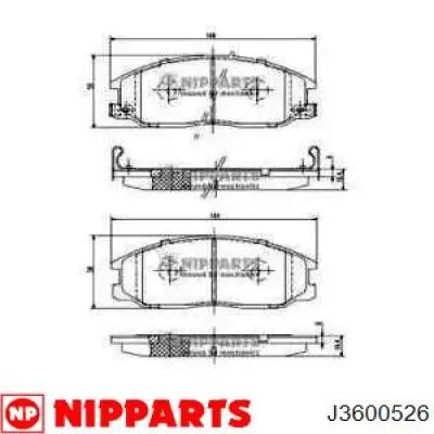 Колодки гальмівні передні, дискові J3600526 Nipparts