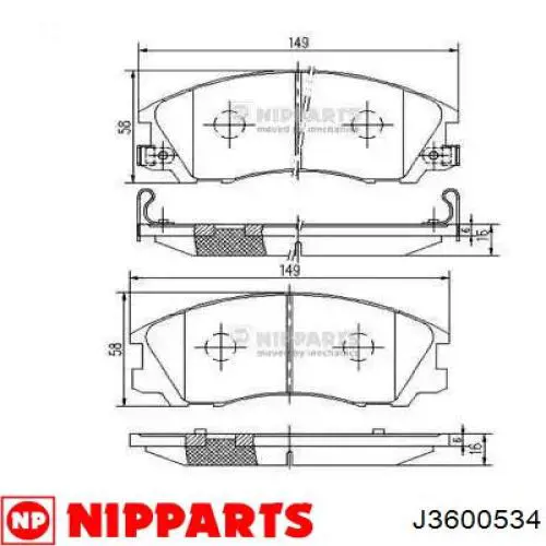 Передні тормозні колодки GK0476 CTR