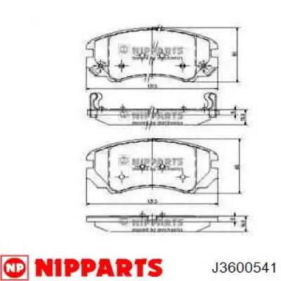 Купити J3600541 Nipparts Колодки гальмівні передні, дискові